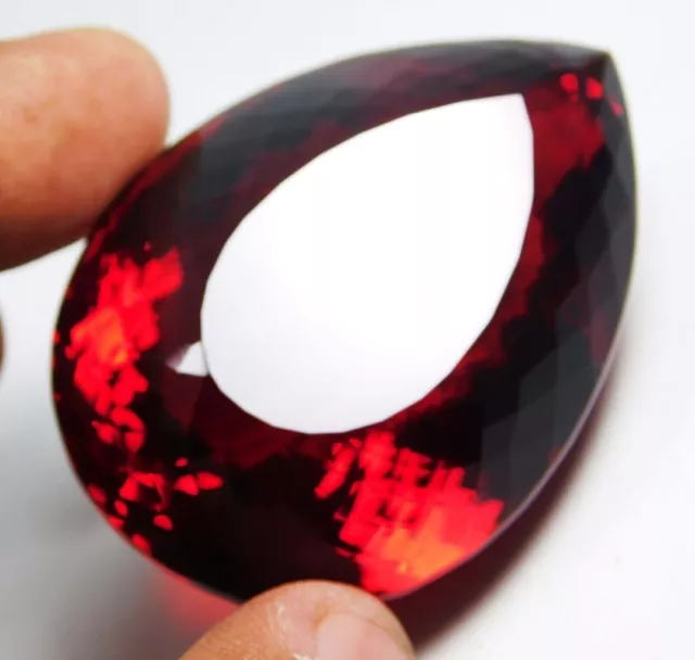 400 Ct Certified Natural Brazilian Red Color Topaz Big Size Pear Cut Gemstone