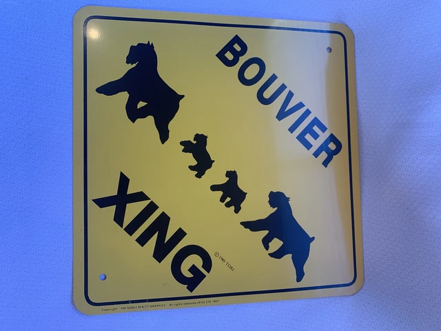 Vintage 1990 Bouvier XING Sing Aluminum 12" x 12"