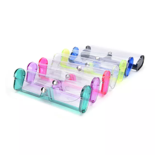 1X Stylish Clear Transparent PVC Soft Eye Glasses Protector Box Case Holder D-7H