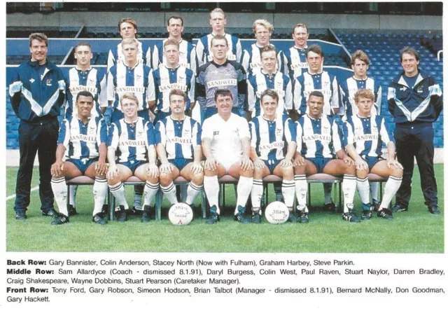 West Bromwich Albion Football Team Photo 1990-91 Season