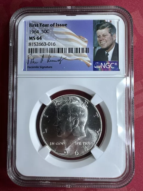 1964 50C Kennedy Half Dollar NGC MS 64, MS64 - PCGS Auction