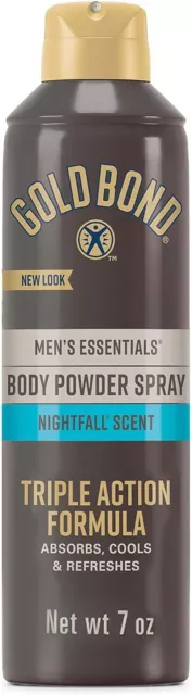 Gold Bond Men's Essentials Talc-Free Body Powder Spray 7 oz Nightfall Scent