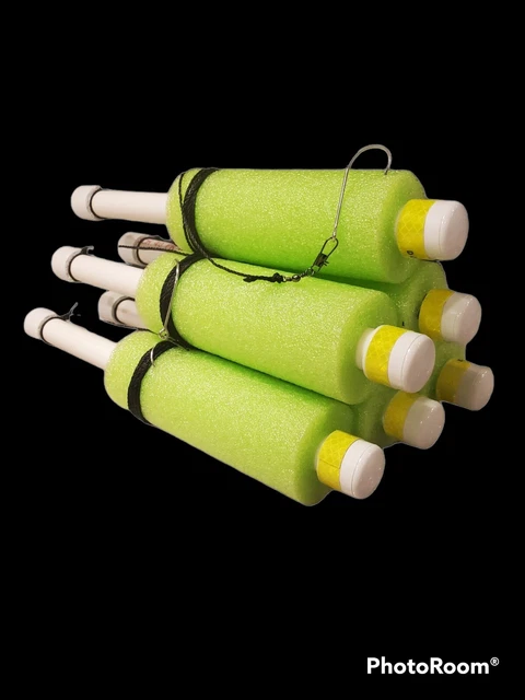 Cajun Catfish Noodle Jugs - Weighted, Lime Green With Eyes - Pack Of 6 For Freshwater Fishing - View #3