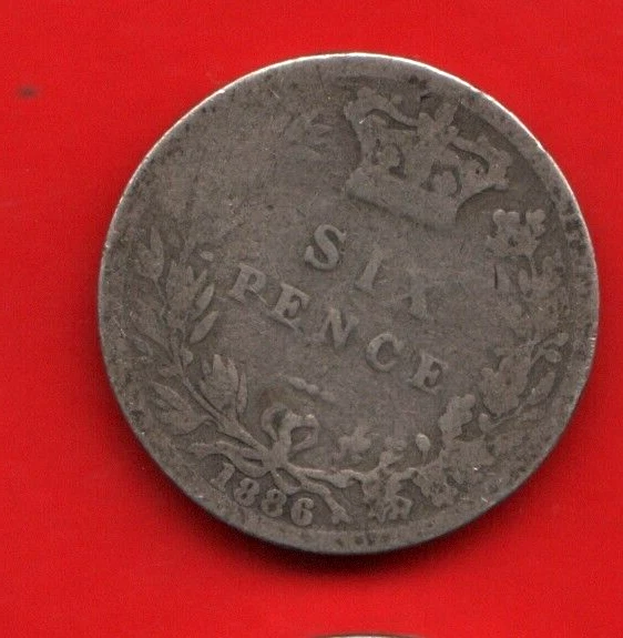 Great Britain 6 Pence 1886 Silver
