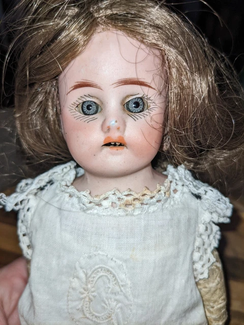 Old Antique Doll Early 1900s Articulated Extremities, Leather, Glass Eyes, Germa