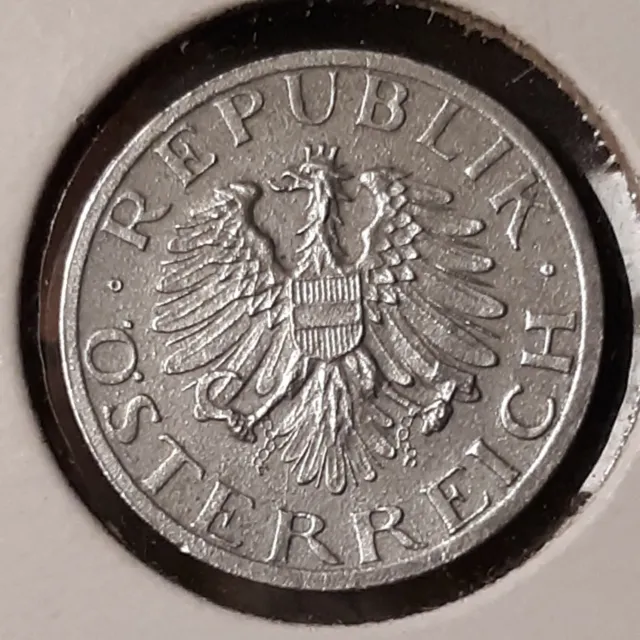 1947 Austria 1 Groschen coin , Imperial Eagle With Austrian Shield , Europe 2