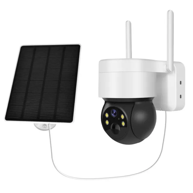 FUNK WLAN WIFI IP PTZ KAMERA AUßEN Set 1080P HD ÜBERWACHUNGSKAMERA Solar Energie