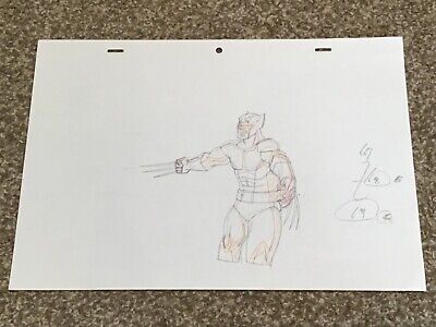 Original Marvel Wolverine Animation Production Art Cel Pencil Sketch
