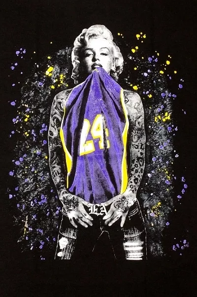 Marilyn Monroe Kobe Bryant Los Angeles Lakers Uomo T-Shirt Maglietta S-2XL