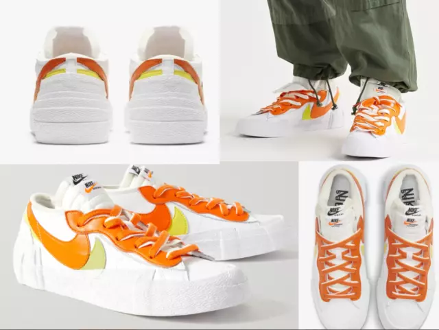 Nike Sacai Americana Bajo Zapatillas Trainers Zapatos Magma Orange Material 37,5