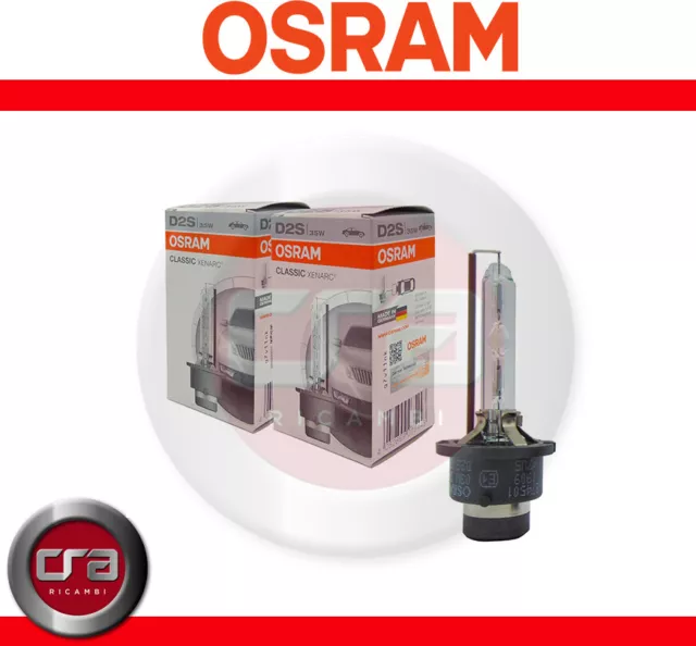 Coppia Lampadine Osram Originali 66240Clc D2S Xenon 35W Classic Line Xenarc 2Pz