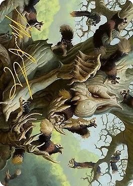 MTG - Scurry Oak Art Card - Gold-Stamped Signature, Modern Horizons 2 Art Cards