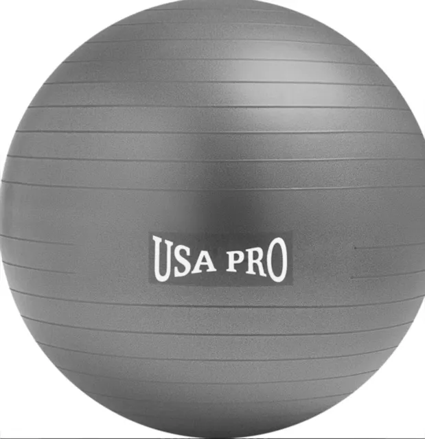 USA PRO 65cm Exercise Ball Yoga Pilates Gym Mobility Birthing Pregnancy NEW