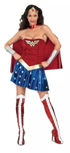 Licensed Justice League DC Comics DELUXE ADULT WONDER WOMAN COSTUME