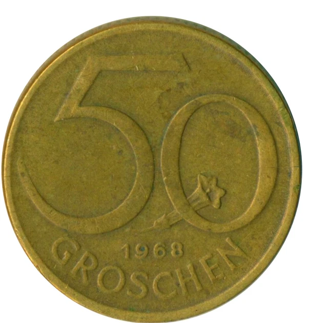 1968 / 50 Groschen / Austria / Osterreich Republik     #Wt11965