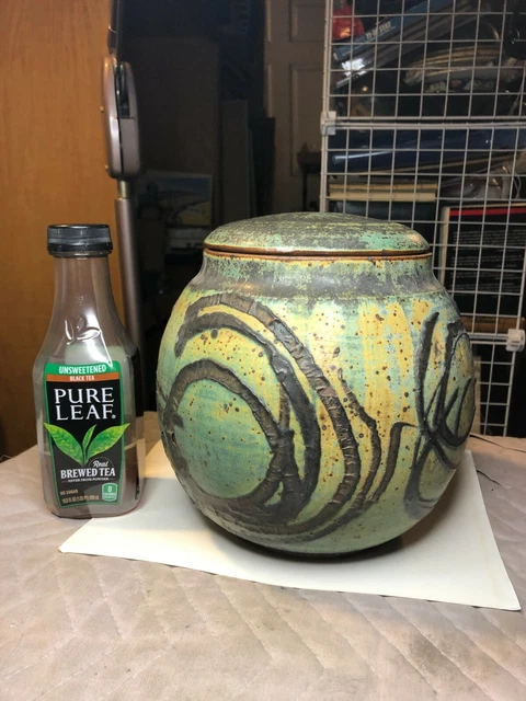 Important Looking Mid Century Modern Art Pottery Urn Jar With Lid