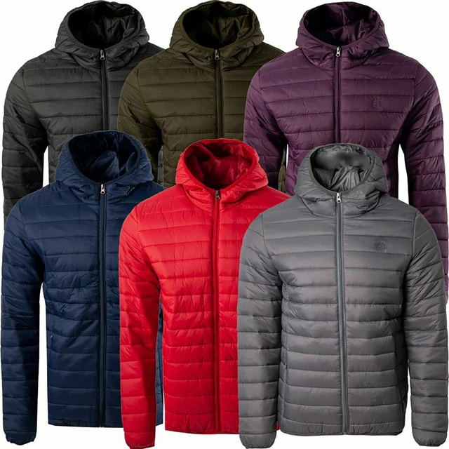 Soul Star Mens Quilted Jacket Hooded Padded Bomber Warm Bubble Puffer Puffa Coat