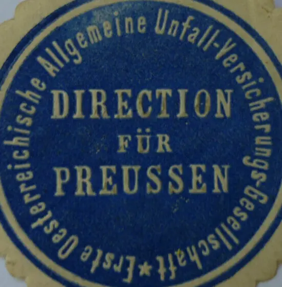 Stempelmarke Erste Österreichische Unfallversicherungs Gesellschaft vor 1945 2