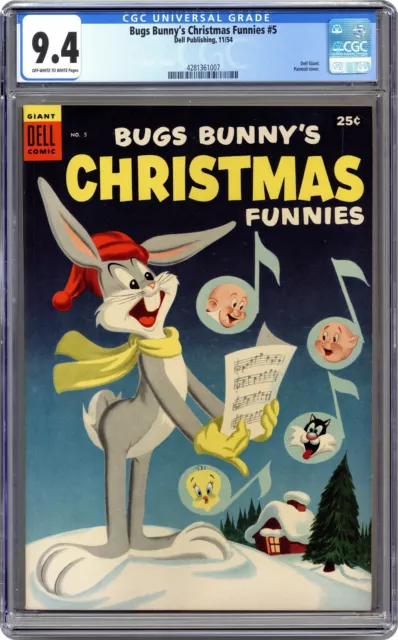 Dell Giant Bugs Bunny's Christmas Funnies #5 CGC 9.4 1954 4281361007
