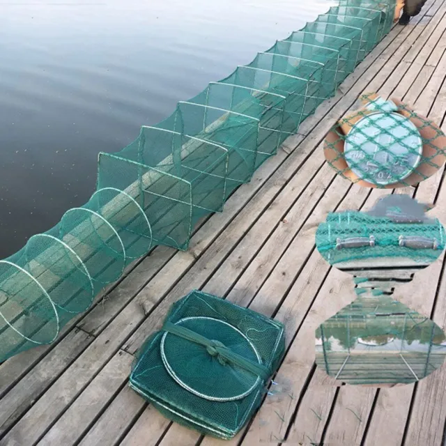 Nylon Long Fishing Net Sinkers Deep Water Portable Catcher Trap Fish Network