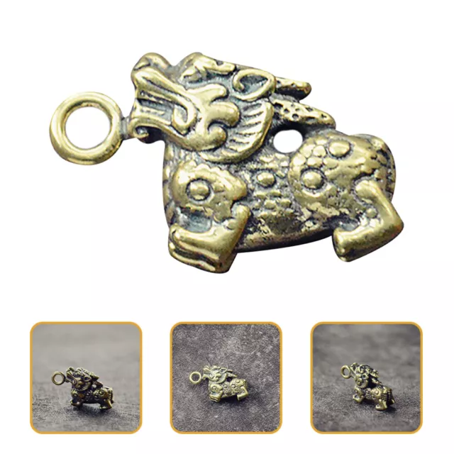 Brass Ornaments Vintage Animal Charm Small Keychain DIY Pendant