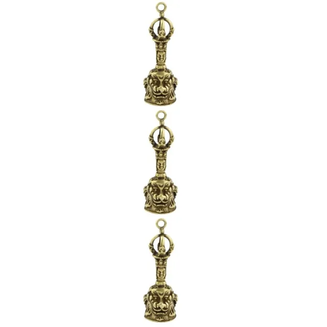 3 Count Buddhist Antique Buddha Ornaments Door Brass Pendant