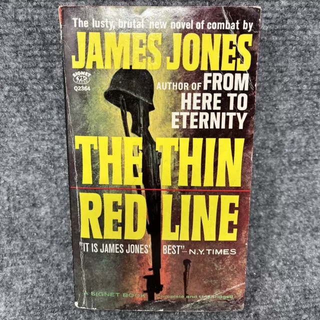 The Thin Red Line Historical Fiction Paperback Book by James Jones Signet 1962