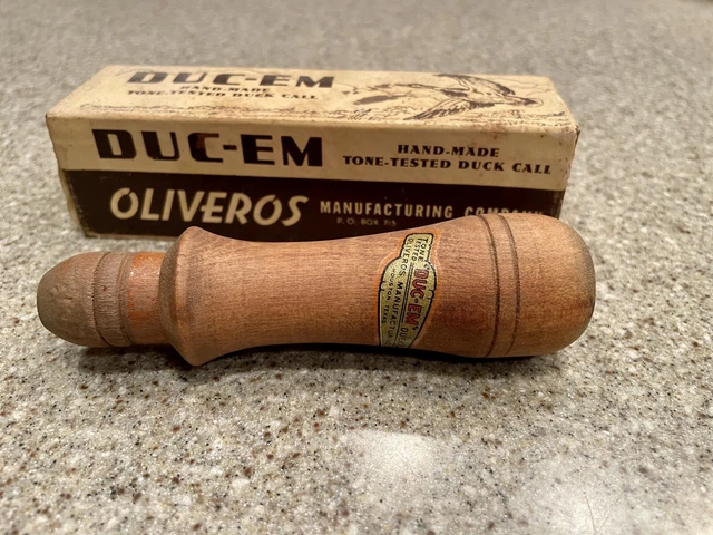 Hand Made Tone-Tested DUC-EM Duck Call, Oliveros Manufacturing Co, Houston Texas