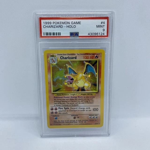 Charizard - 4/102 - Base Set 1999 - #4 - WOTC Pokemon Card - PSA 9 MINT