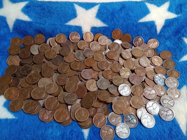 Lincoln wheat cent lot over 4 LBS PRE 40S OLD pennies old house Wheat Penny