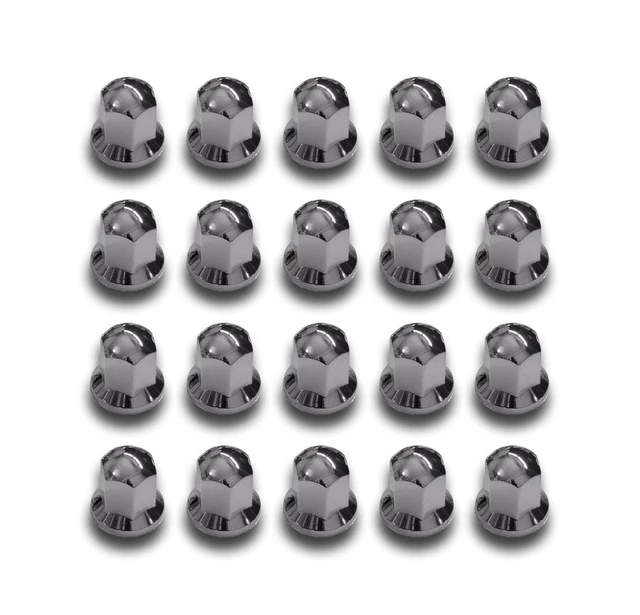 Cache-écrous Blancs 33 Mm – Lot De 20 – ABS – Pour Camions, Bus, Remorques