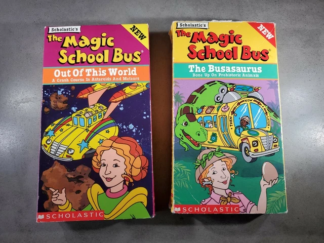 2 SCHOLASTIC MAGIC School Bus VHS, Out of This World, The Busasaurus £9 ...