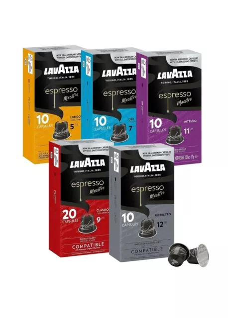 Lavazza Variety Pack Aluminum Espresso Capsules Compatible with Nespresso Orignl