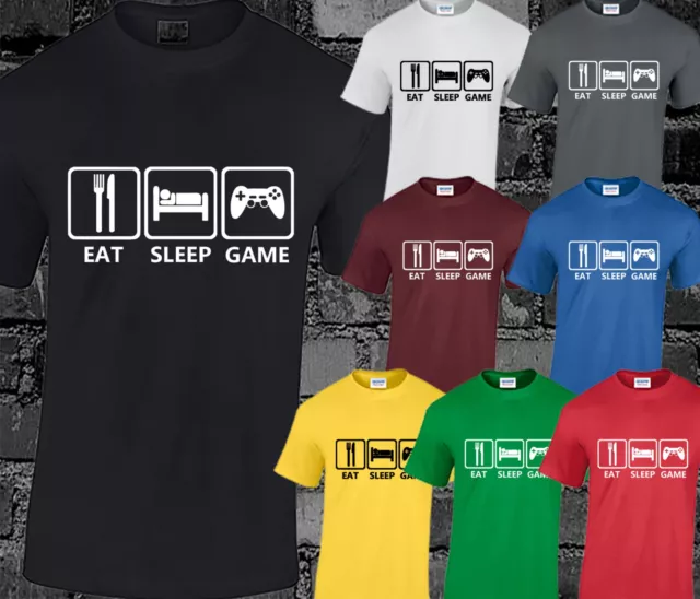 T-shirt uomo Eat Sleep Game S-5XL