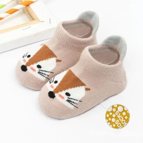 2 paia calze da pavimento antiscivolo cotone accoglienti cartoni animati bambini bambine 7