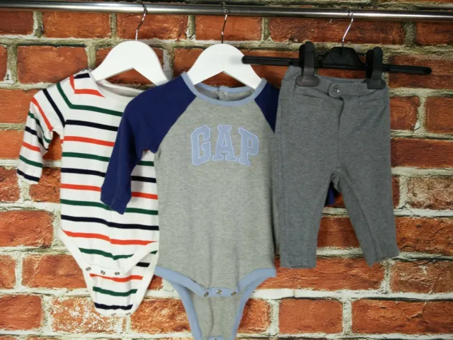 Baby Boy Bundle Age 3-6 Months Baby Gap Bodysuit Vest Trousers Outfit Kids 68Cm