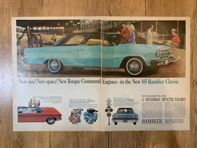 Magazine Ad* - 1965 - American Motors - Rambler Classic (two-pages)