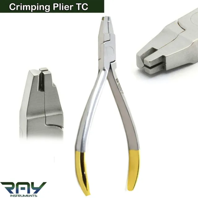 Orthodontic Crimpable Arch wire Placement Ortho Dental Hook Crimping Plier TC