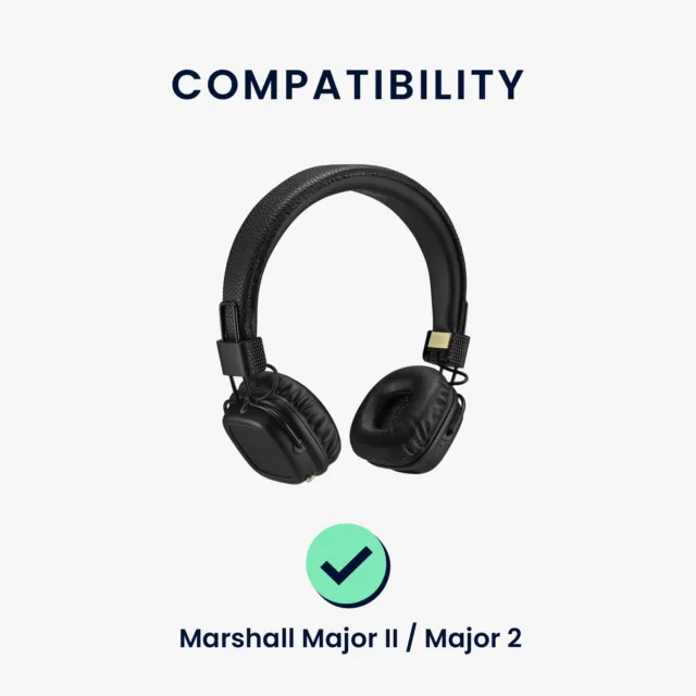 2x Ohrpolster kompatibel mit Marshall Major II Major 2 Headphones Ersatz Ohr 2