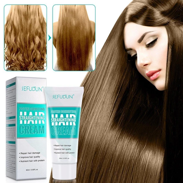 Protein Hairs Straight Cream Silk Gloss Smooth Hair Softener Harmful Non Q3G0