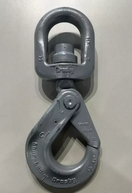 Crosby 1004431 Shur-Loc S-13326 Swivel Hook With Bearing, 1/2 In Trade, 15000 Lb Crosby 1004431 Shur-Loc S-13326 Swivel Hook With Bearing, 1/2 In Trade, 15000 Lb