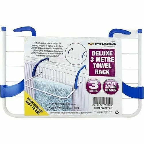3M Towel Holder Rack Rail Hanger Metal Radiator Drier Drying Bathroom Shelf Bar