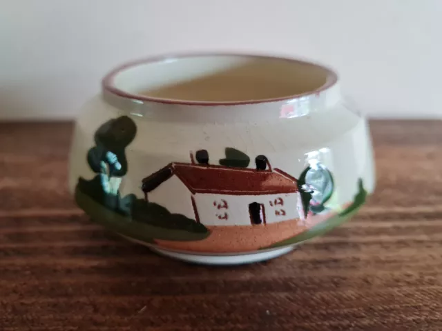 Vintage Royal Watcombe Devon Torquay Pottery 50s Lands End Motto Ware Sugar Bowl