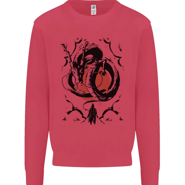 Felpa maglione Samurai Warrior Dragon & Sun Fantasy MMA 10