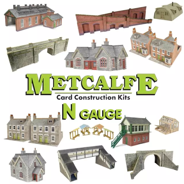 Metcalfe Model Railway Buildings/Walls/Scenics N Gauge Card Kits - FULL RANGE!