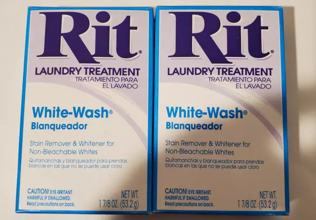 Rit White Wash Laundry Treatment 1-7/8 Ounce Whitener Fabric Dye