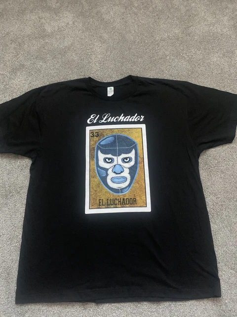 El Luchador Loteria Mexican Bingo Arts Humor T-Shirt 2xl