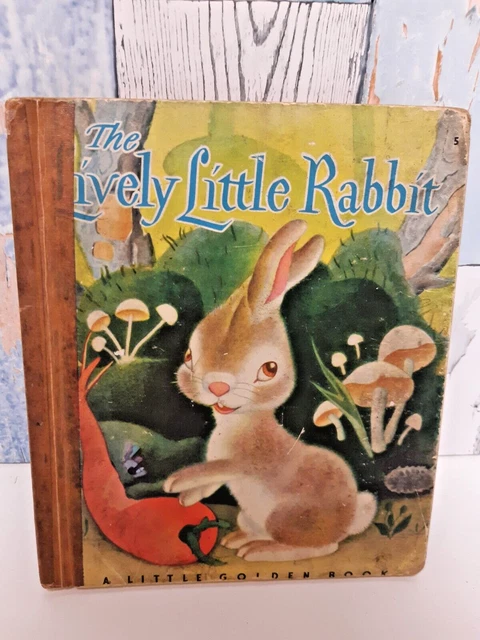VINTAGE THE LIVELY Little Rabbit Golden Book Ariane 1943 Childrens ...