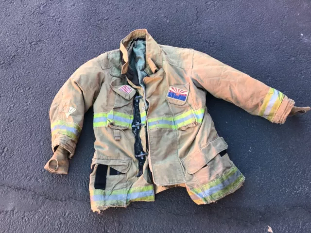 Janesville Lion Firefighter Fireman Jacket Turnout Bunker Gear 46x35R 2001 #25