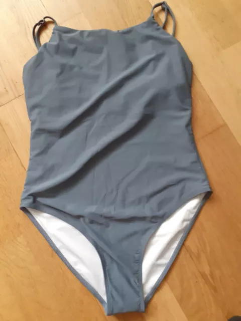 Nuovo costume da bagno donna/ragazza grigio taglia 8 (piccolo)